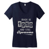 made in 1950 and still awesome Women's V-Neck T-Shirt