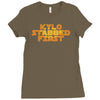 kylo stabbed first Ladies Fitted T-Shirt