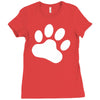 paw sticker vinyl decal Ladies Fitted T-Shirt