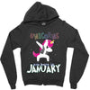 january  born unicorns Zipper Hoodie