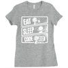 v3 eat sleep code Ladies Fitted T-Shirt