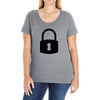 padlock Ladies Curvy T-Shirt