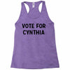 vote for cynthia Racerback Tank