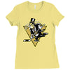 go! penguin go! Ladies Fitted T-Shirt