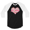 Jet'aime Flower Heart 3/4 Sleeve Shirt