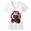 angry panda Women's V-Neck T-Shirt