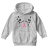 breast with pink ribbon Youth Hoodie