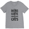 read books drink coffee eat chocolate pet cats V-Neck Tee