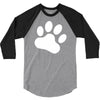 paw sticker vinyl decal 3/4 Sleeve Shirt