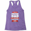 proud dad son Racerback Tank
