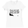 kitten kitty talk to your cat about catnip gifts for dad Ladies Fitted T-Shirt
