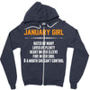 January Girl Hated By Many Zipper Hoodie