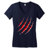 red strong Women's V-Neck T-Shirt