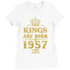 kings are born in 1957 Ladies Fitted T-Shirt