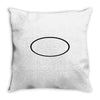 black oval Throw Pillow