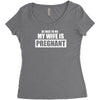 be nice to me my wife is pregnant funny Women's Triblend Scoop T-shirt