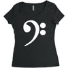 bass cleff funny Women's Triblend Scoop T-shirt