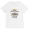 smart good looking teacher profession V-Neck Tee