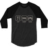 eat,sleep,game 3/4 Sleeve Shirt