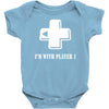 i'm with player Baby Onesie