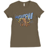octopus with bubble gun goes pewpew Ladies Fitted T-Shirt