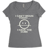 i cant brain today Women's Triblend Scoop T-shirt