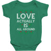 Love Actually Is All Around Ugly Christmas for dark Baby Bodysuit
