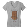 girls love me Women's V-Neck T-Shirt