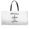 motivated by caffeine and canines Weekender Totes