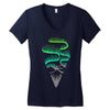 aurora borealis Women's V-Neck T-Shirt