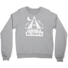 white ink camping is in tents funny Crewneck Sweatshirt