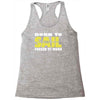 born to sail forced to work Racerback Tank