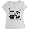 i love you Women's Triblend Scoop T-shirt