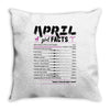 April Girl Facts Aries Throw Pillow