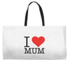 i love mum Weekender Totes