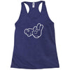 rude hands, ideal gift or birthday present. Racerback Tank
