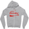 enjoy cocaine funny gray Zipper Hoodie