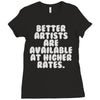 freelance artist advertising Ladies Fitted T-Shirt