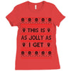 Emo Gothic Ugly Christmas Sweater Ladies Fitted T-Shirt