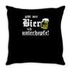 gibt mir bier ich unterhopfe  funny Throw Pillow