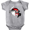 samurai jack and aku yin yang Baby Onesie