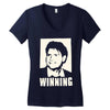charlie sheen   winning   official Women's V-Neck T-Shirt