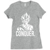 conquer   super saiyan goku Ladies Fitted T-Shirt