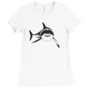 sharks with frickin laser beams t shirt soft funny austin powers tee d Ladies Fitted T-Shirt