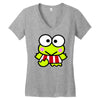 keroppi2 Women's V-Neck T-Shirt