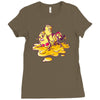 hot macs wrestling in cheese Ladies Fitted T-Shirt
