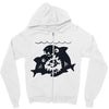 big shark little fish Zipper Hoodie