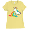 where rainbows come from (green) Ladies Fitted T-Shirt