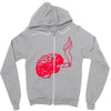 joint smoking brain Zipper Hoodie