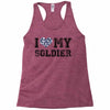 i love my soldier navy camouflage Racerback Tank